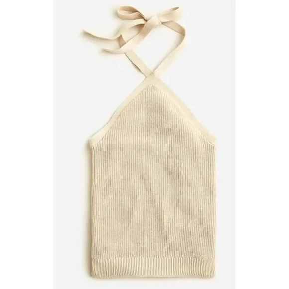 JCrew Tie Halter Tank, Cotton/Cashmere Blend, NWT - Picture 1 of 5